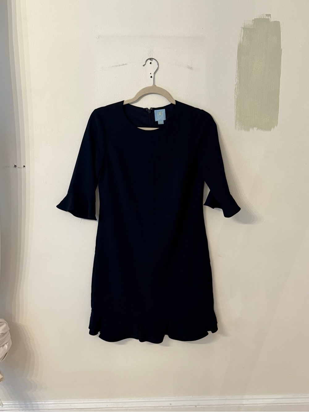 CeCe Black Dress with Gold Logo Detail